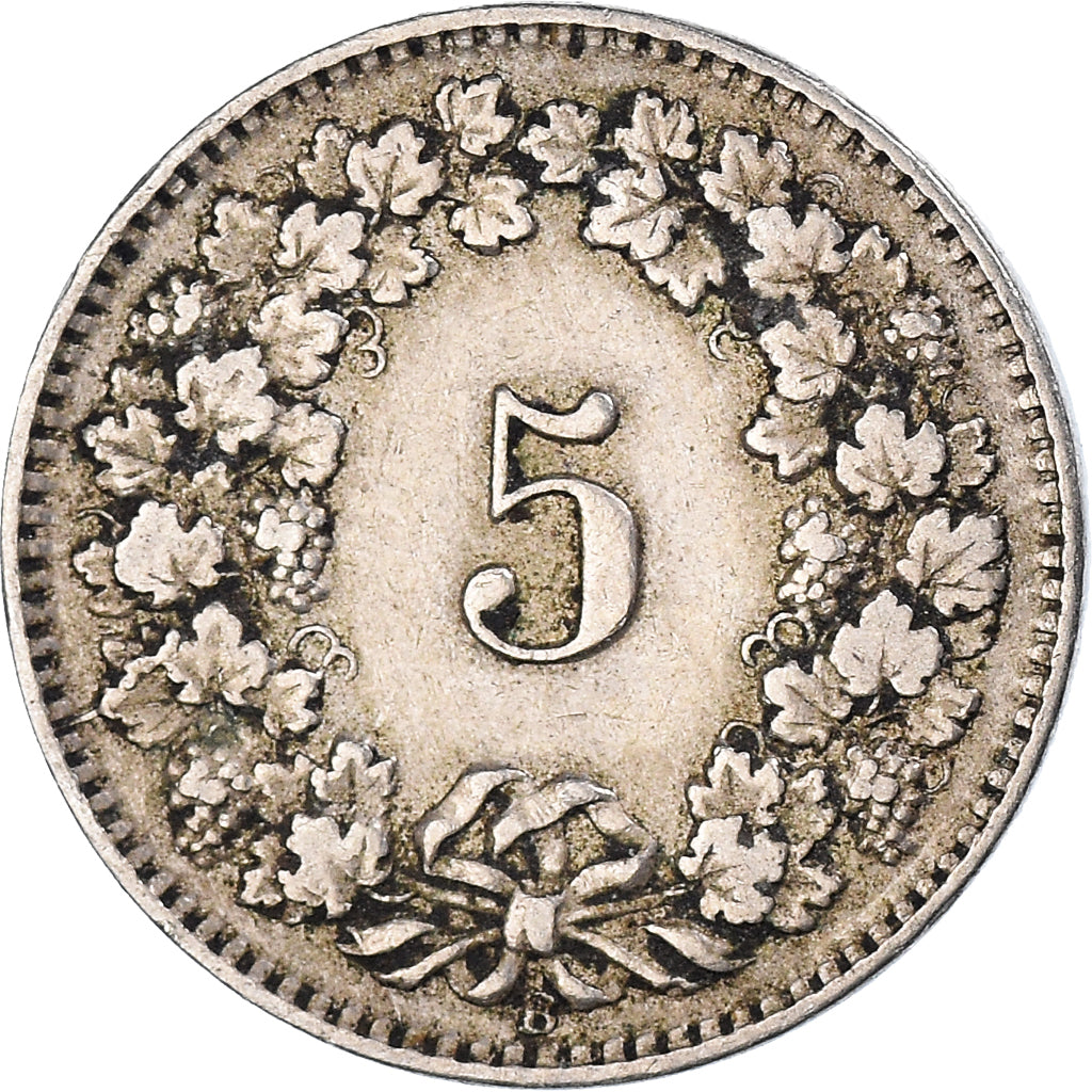 Coin, Switzerland, 5 Rappen, 1917