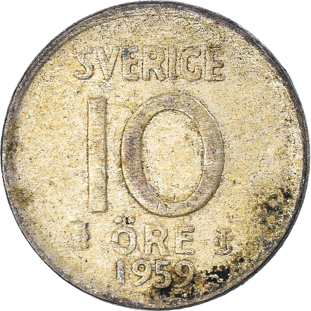 Moneda, Suecia, 10 Öre, 1959