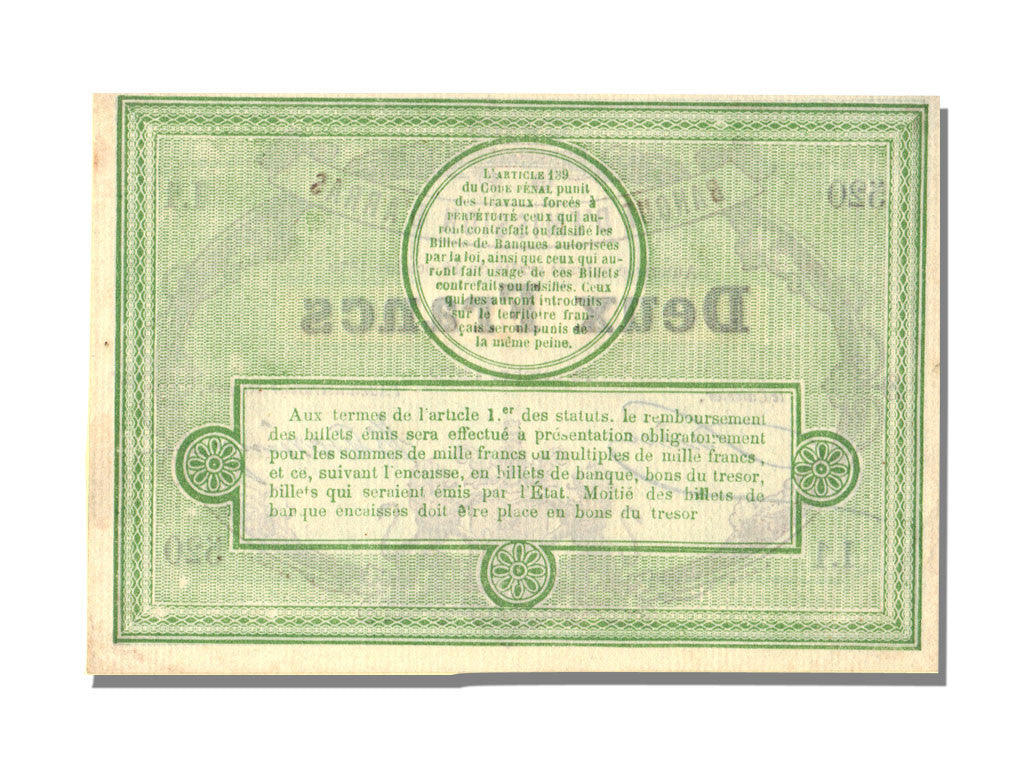 Banknote, 2 Francs, 1870, France, UNC(65-70)