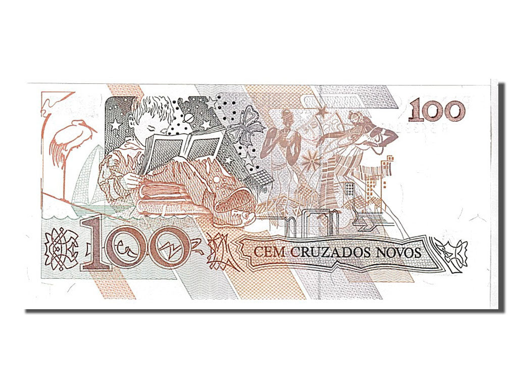 Brasile, 100 Cruzeiros on 100 Cruzados Novos, 1990, FDS