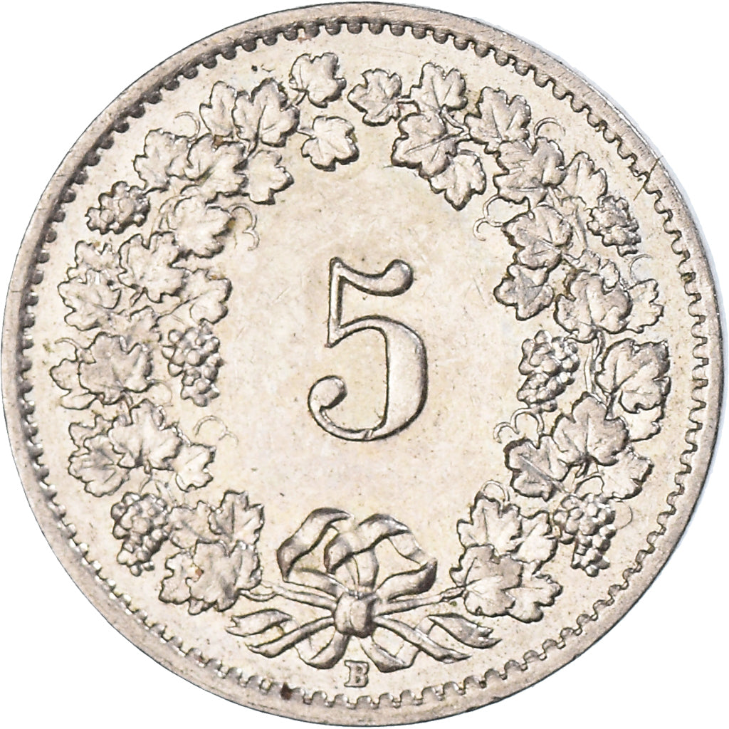 Münze, Schweiz, 5 Rappen, 1957