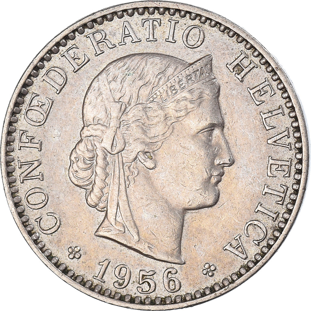 Moeda, Suíça, 20 Rappen, 1956