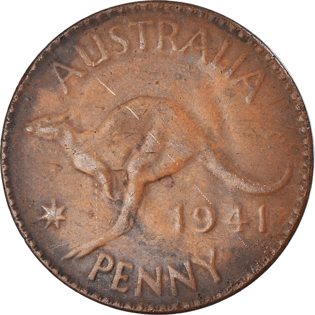 Coin, Australia, Penny, 1941