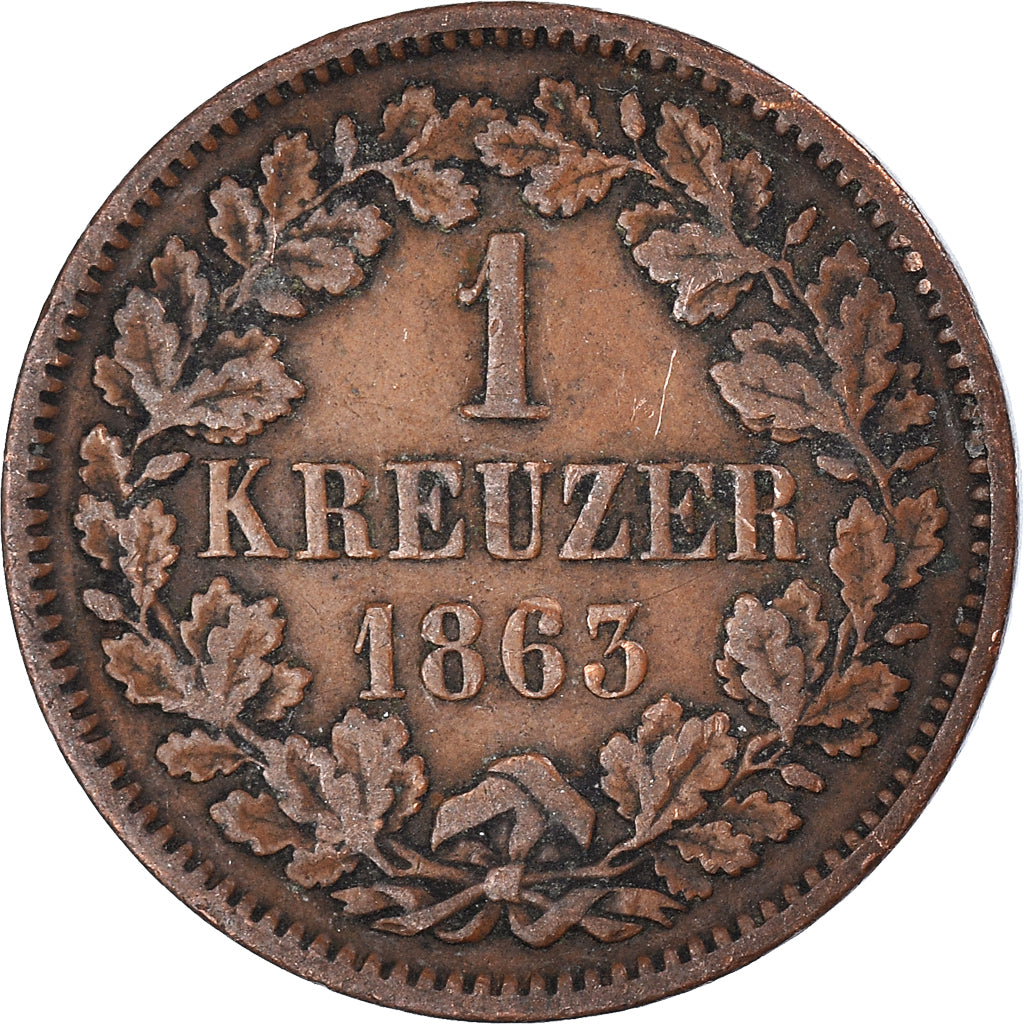Coin, German States, Kreuzer, 1863