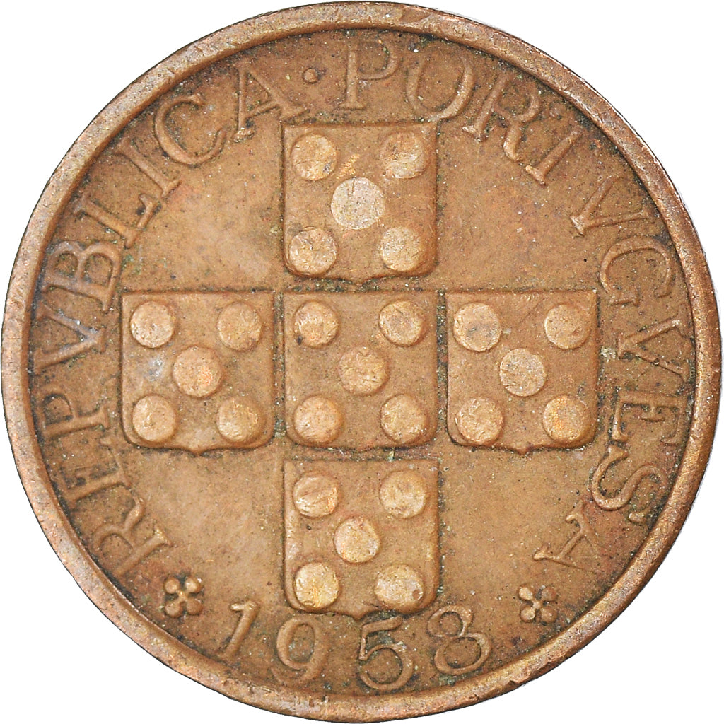 Coin, Portugal, 20 Centavos, 1958