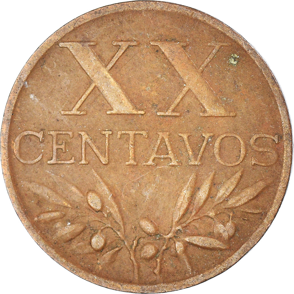 Coin, Portugal, 20 Centavos, 1958