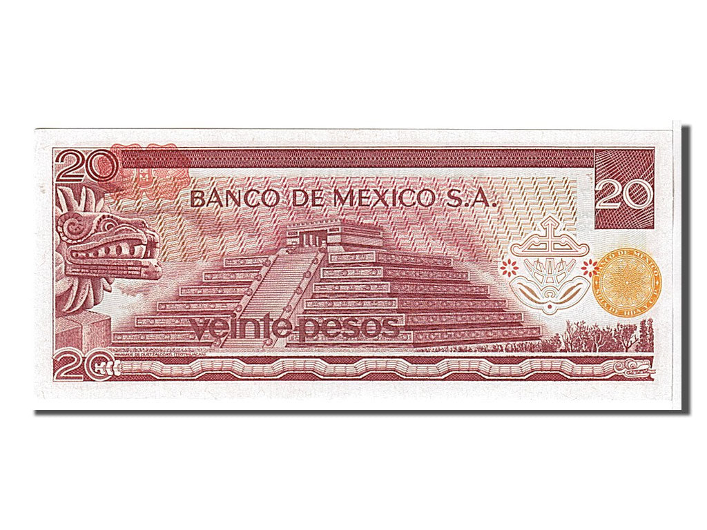 Geldschein, Mexiko, 20 Pesos, 1977, KM:64d, UNZ-