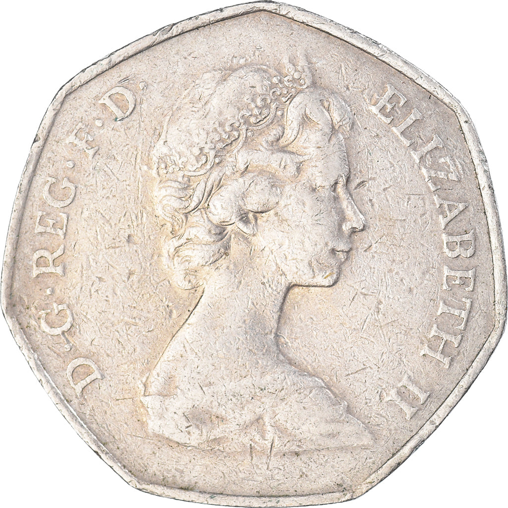 Moneda, Gran Bretaña, 50 Pence, 1973