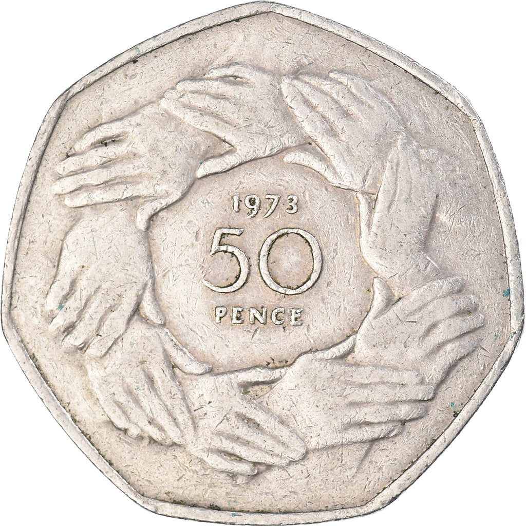Moneda, Gran Bretaña, 50 Pence, 1973