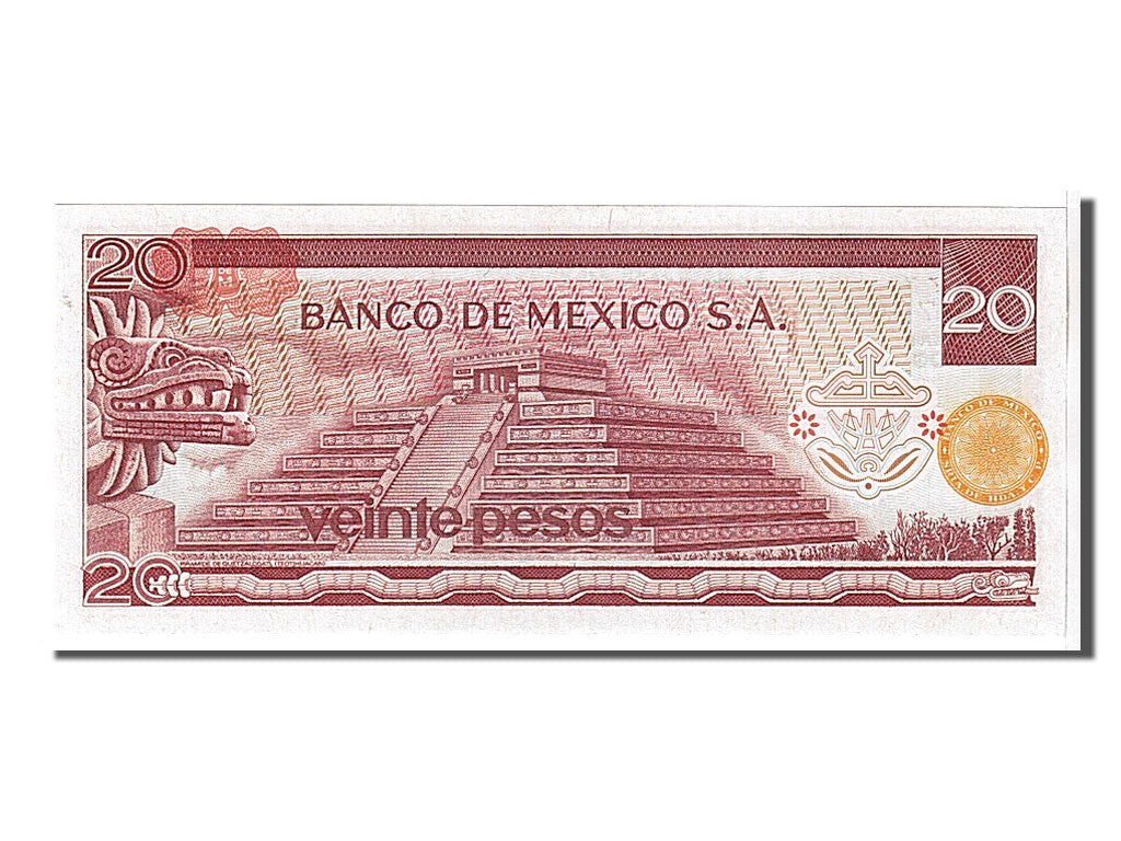 Geldschein, Mexiko, 20 Pesos, 1977, KM:64d, UNZ