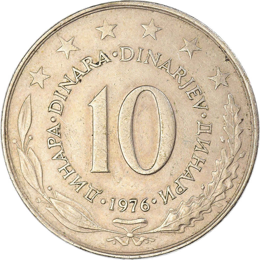 Moneta, Jugosławia, 10 Dinara, 1976