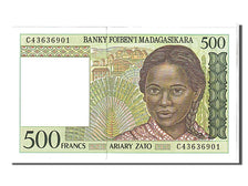 Banknote, Madagascar, 500 Francs = 100 Ariary, 1996, KM:75b, UNC(65-70)