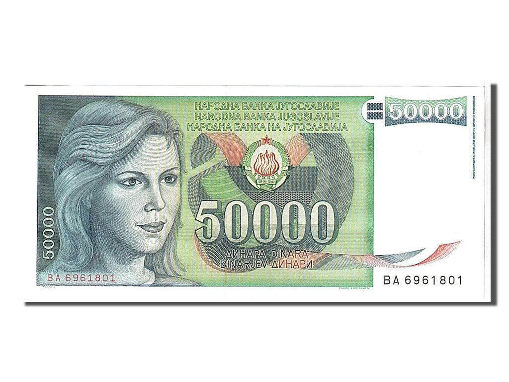 Banknote, Yugoslavia, 50,000 Dinara, 1988, KM:96, AU(55-58)