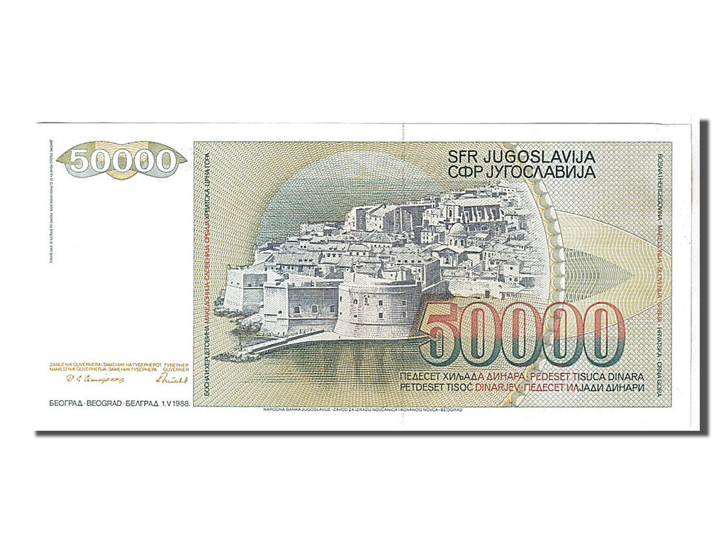 Banknote, Yugoslavia, 50,000 Dinara, 1988, KM:96, AU(55-58)