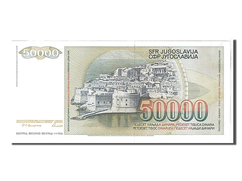 Banknote, Yugoslavia, 50,000 Dinara, 1988, KM:96, UNC(65-70)