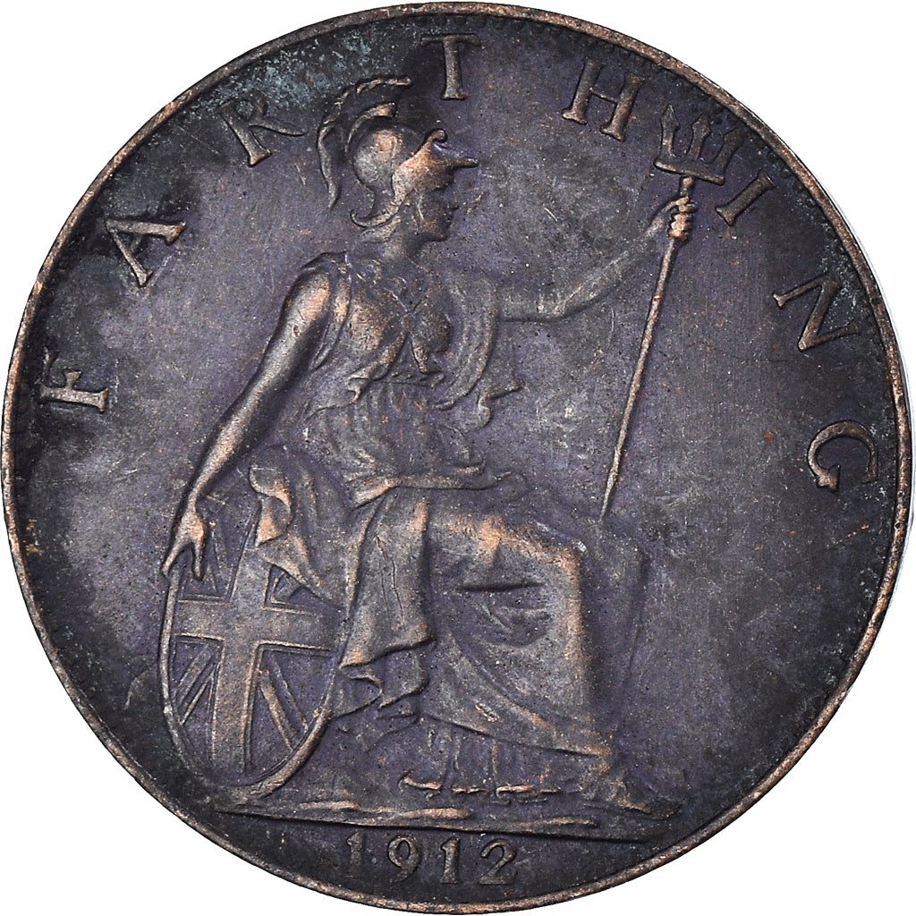Moeda, Grã-Bretanha, Farthing, 1912