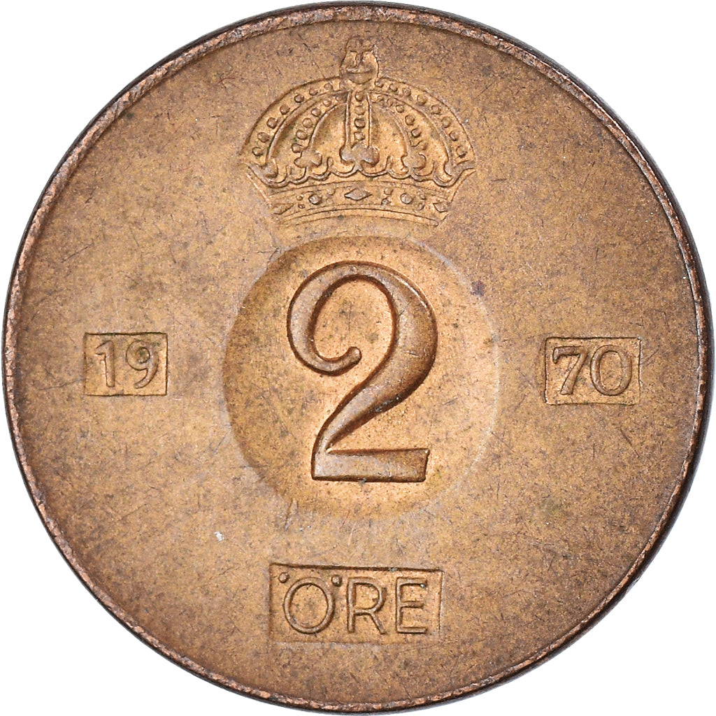 Coin, Sweden, 2 Öre, 1970