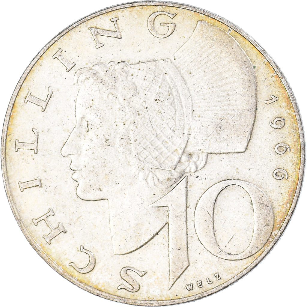 Munten, Oostenrijk, 10 Schilling, 1966
