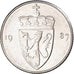 Moneta, Norwegia, 50 Öre, 1987