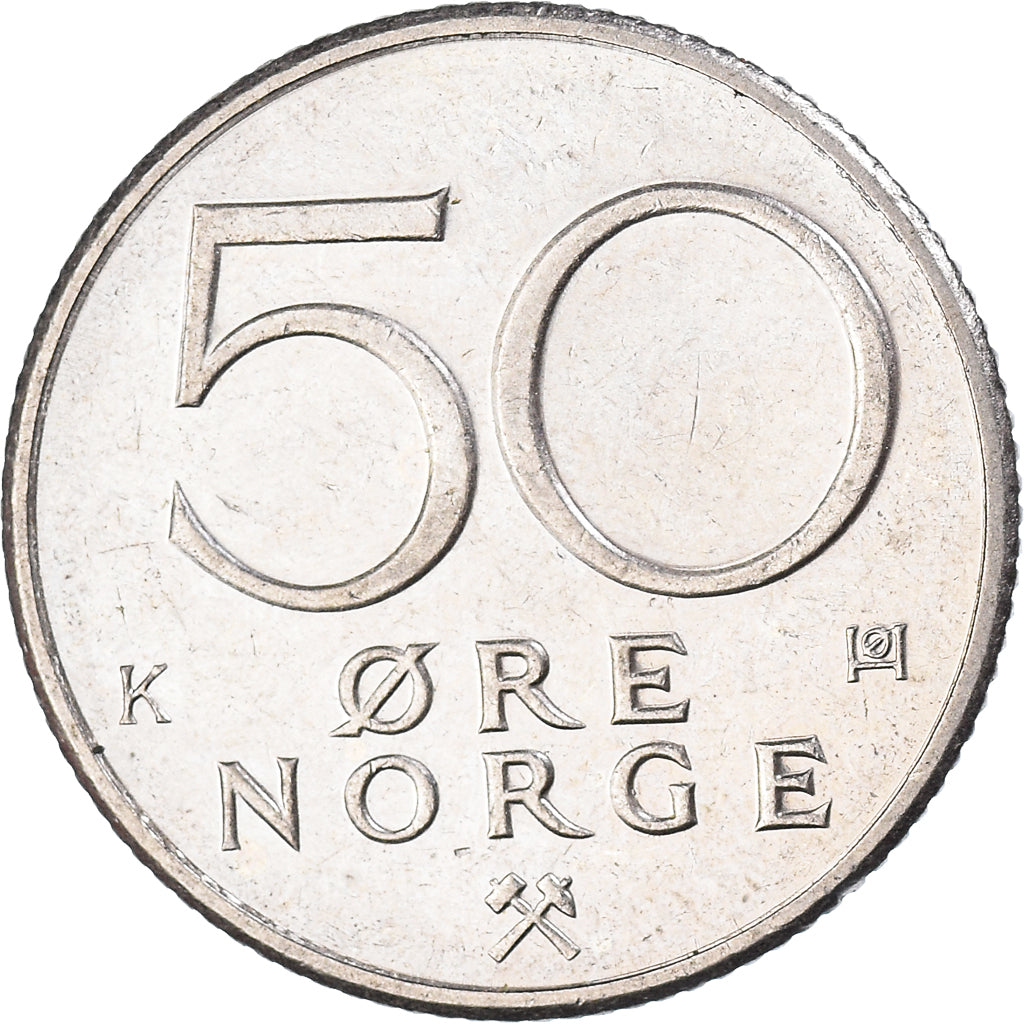 Moneta, Norwegia, 50 Öre, 1987