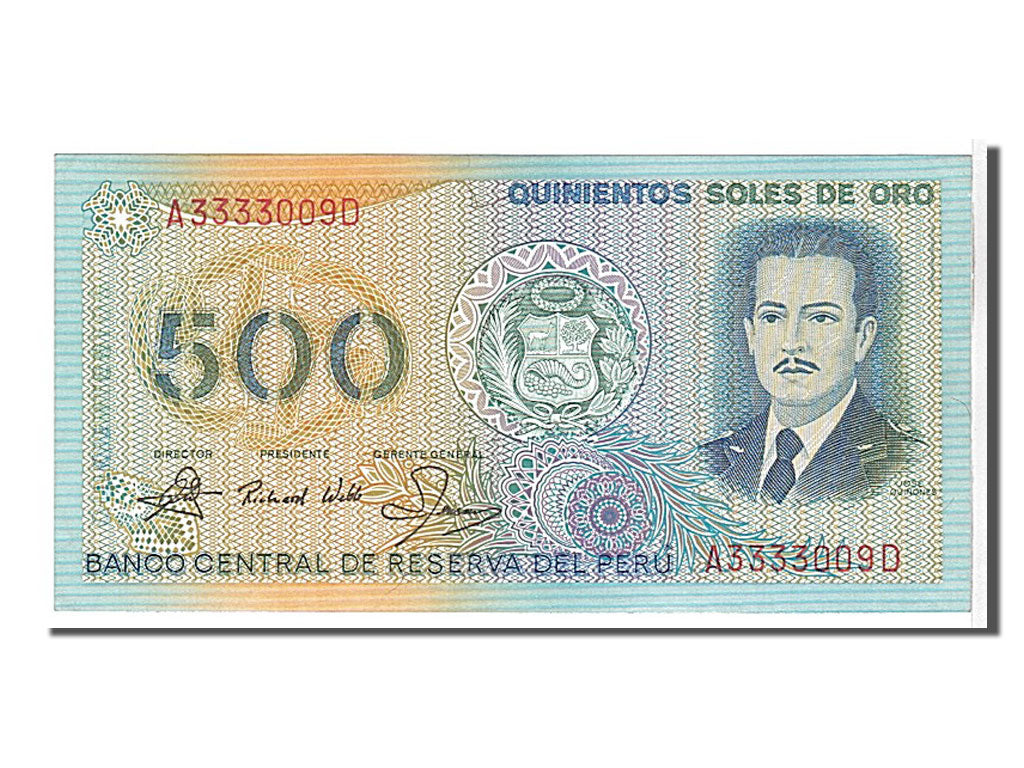 Banconote, Perù, 500 Soles De Oro, 1982, KM:125a, FDS
