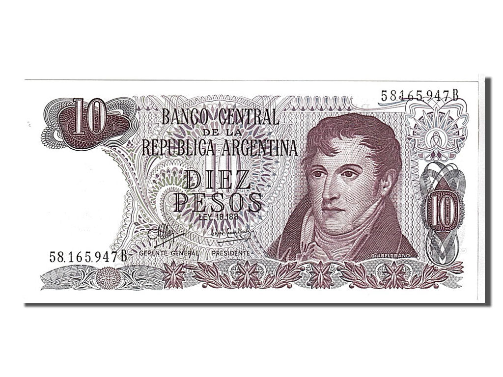 Banconote, Argentina, 10 Pesos, 1973, KM:295, FDS