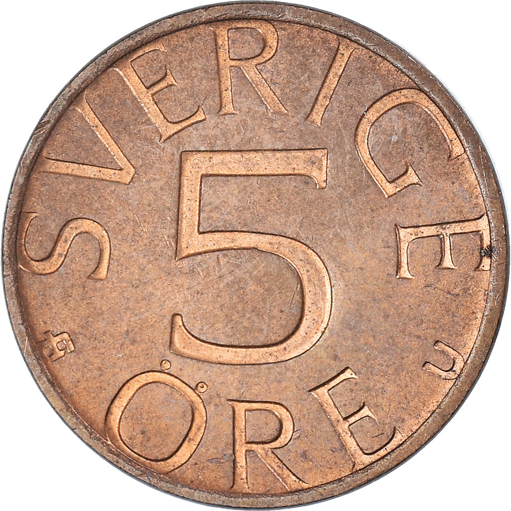 Moneda, Suecia, 5 Öre, 1978