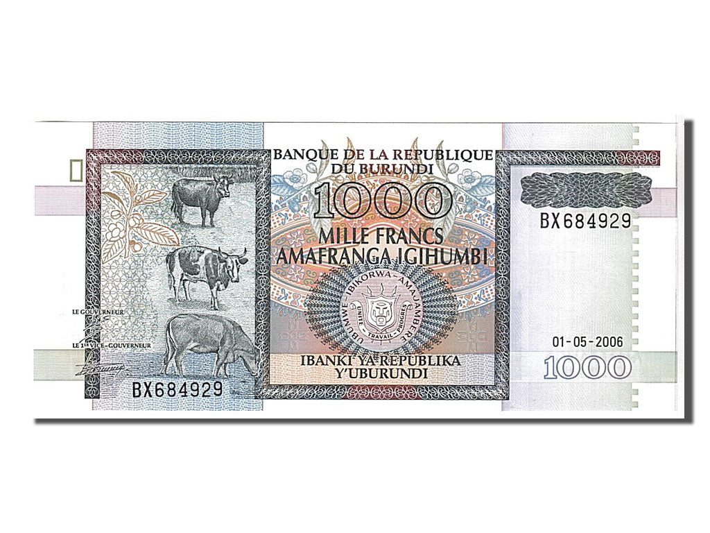 Banknote, Burundi, 1000 Francs, 2006, KM:39d, UNC(65-70)