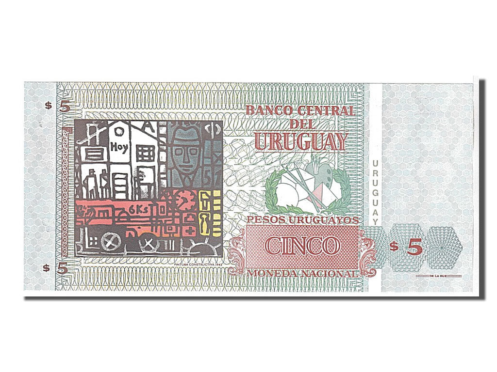Banknote, Uruguay, 5 Pesos Uruguayos, 1998, KM:80a, UNC(65-70)