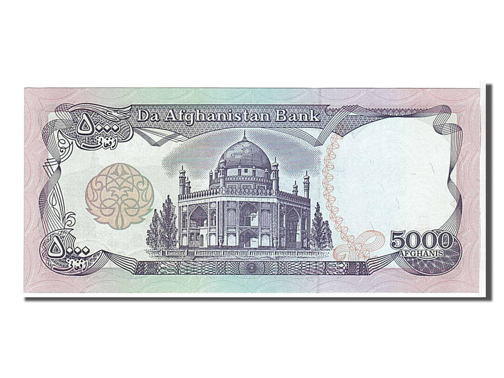 Afghanistan, 5000 Afghanis, 1993, KM #62, UNC(65-70)