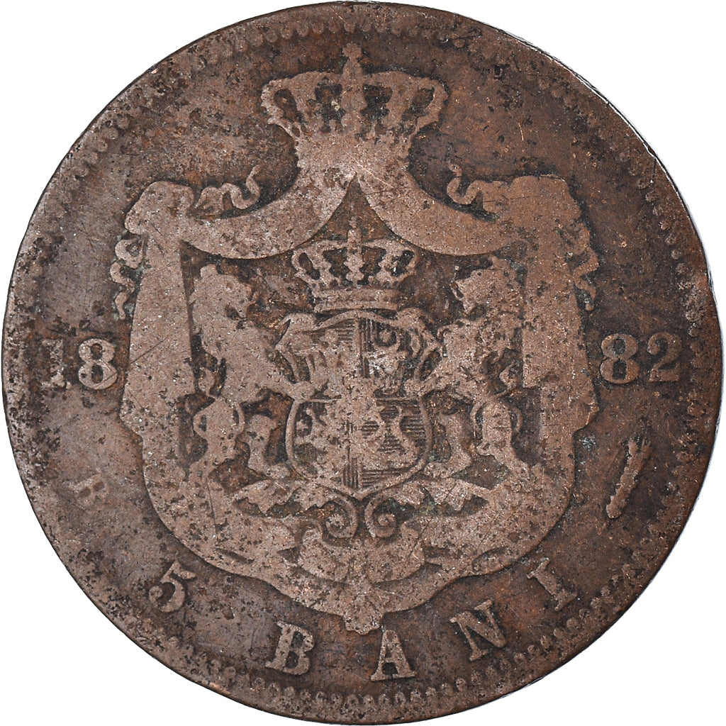 Moneda, Rumanía, 5 Bani, 1882