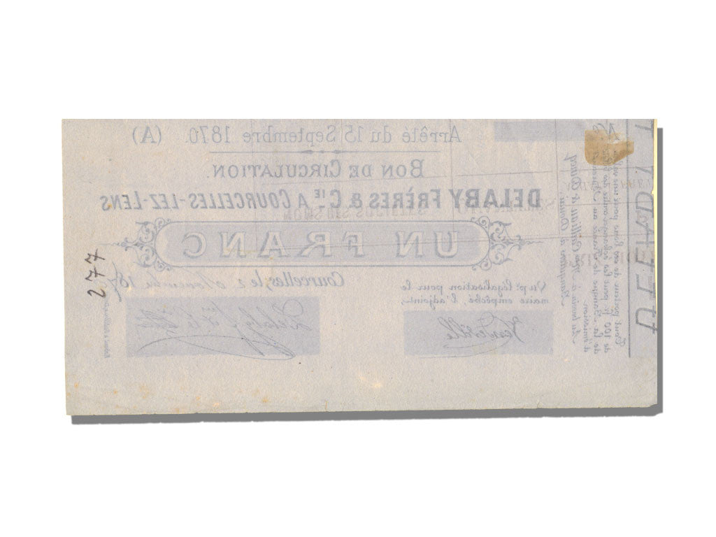 Billet, France, 1 Franc, 1870, SPL