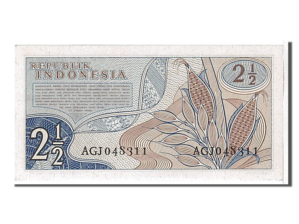Geldschein, Indonesien, 2 1/2 Rupiah, 1960, KM:79, UNZ