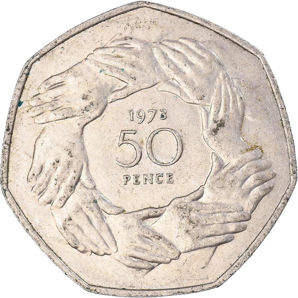 Coin, Great Britain, 50 Pence, 1973