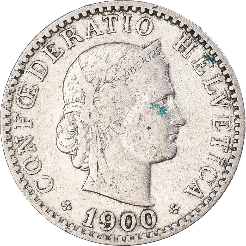 Moneda, Suiza, 20 Rappen, 1900
