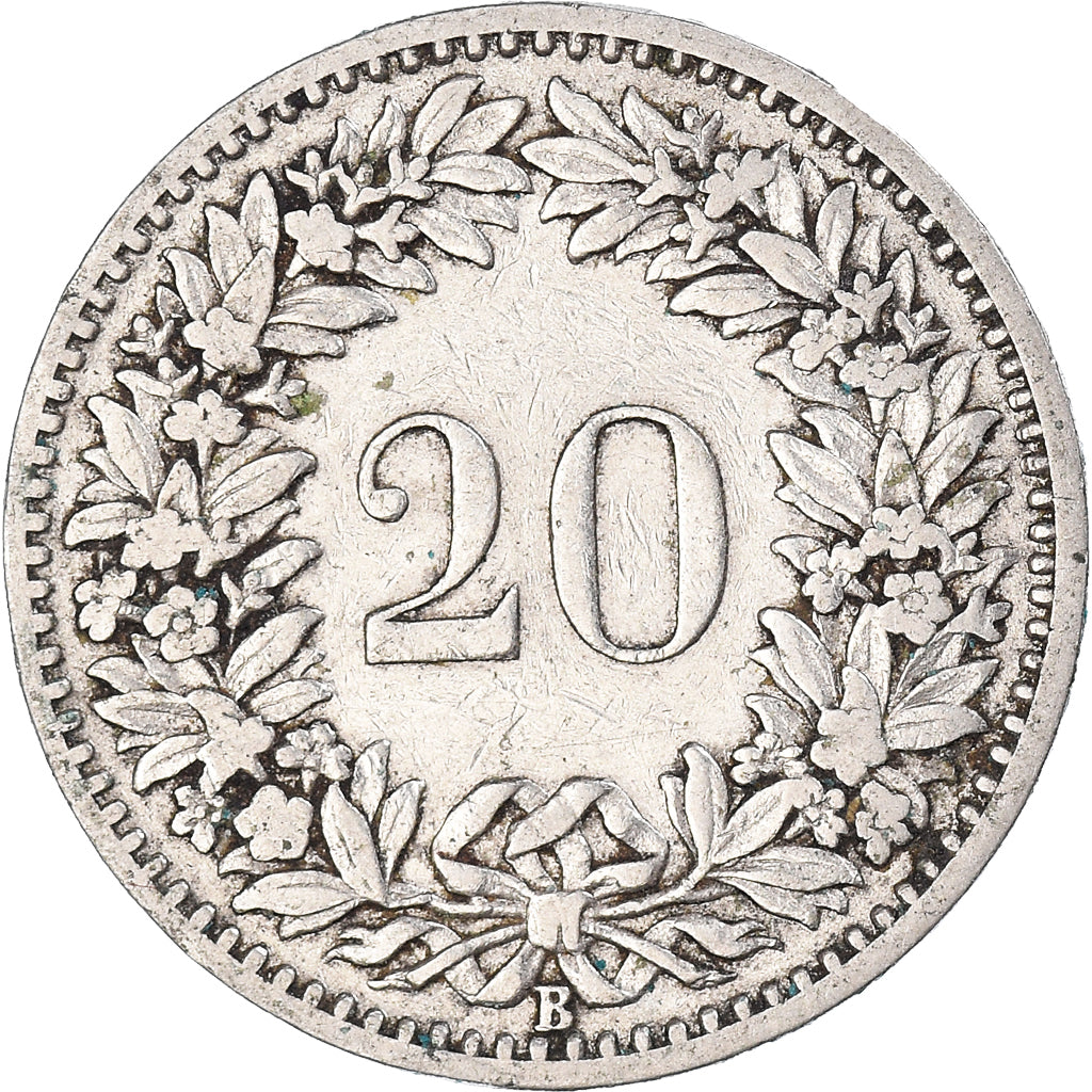 Moneda, Suiza, 20 Rappen, 1900