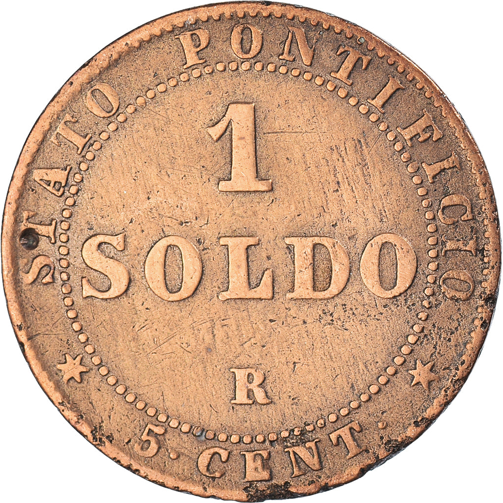 Coin, ITALIAN STATES, Soldo, 5 Centesimi, 1867