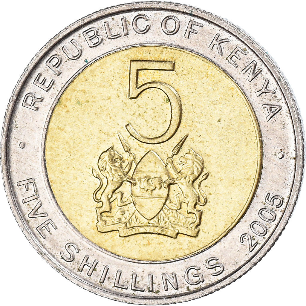 Moneda, Kenia, 5 Shillings, 2005