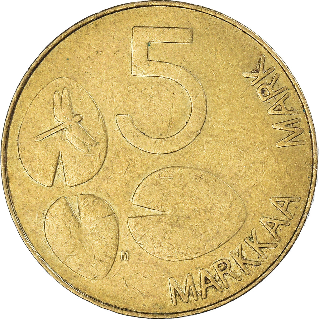 Moeda, Finlândia, 5 Markkaa, 1995