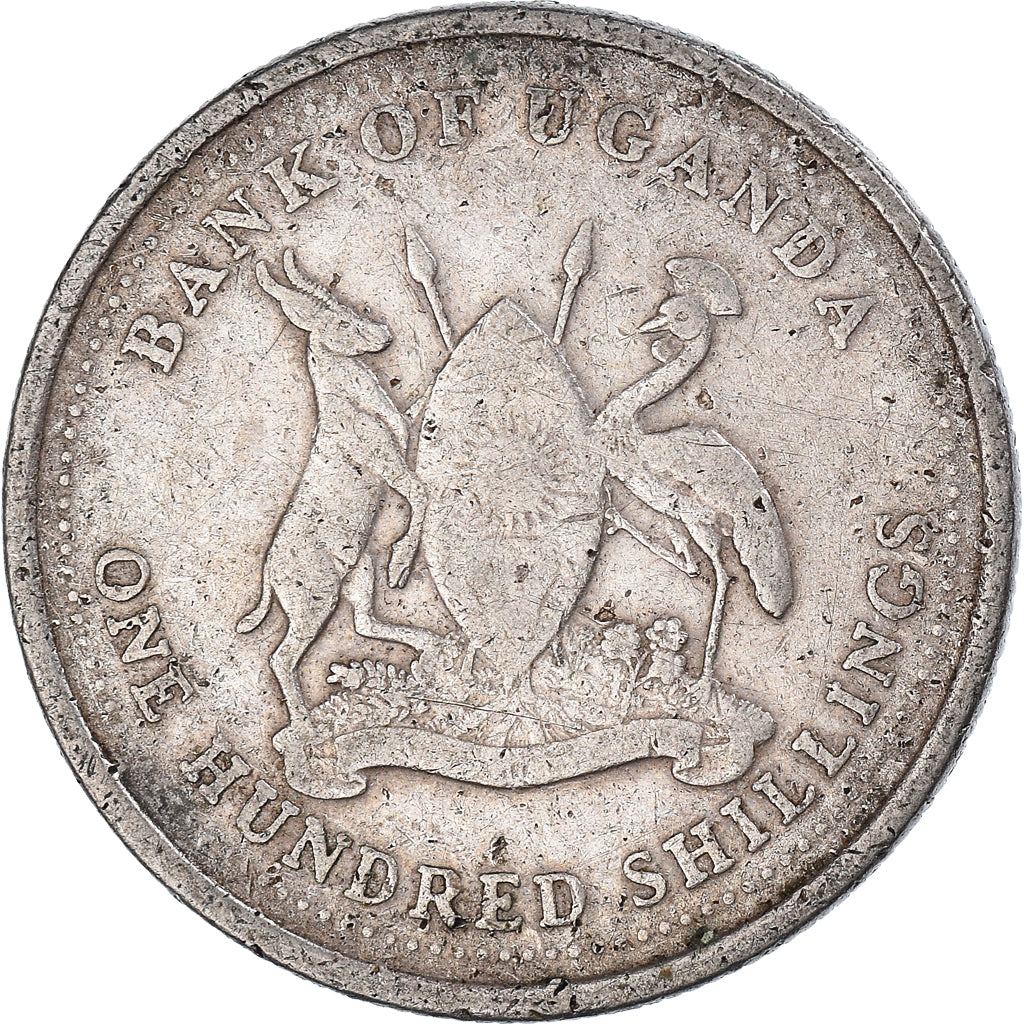 Moneda, Uganda, 100 Shillings, 1998