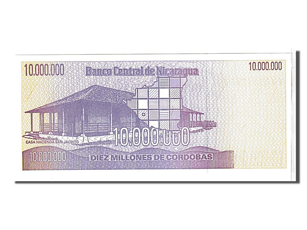 Banknote, Nicaragua, 10 Million Córdobas, 1990, KM:166, UNC(65-70)