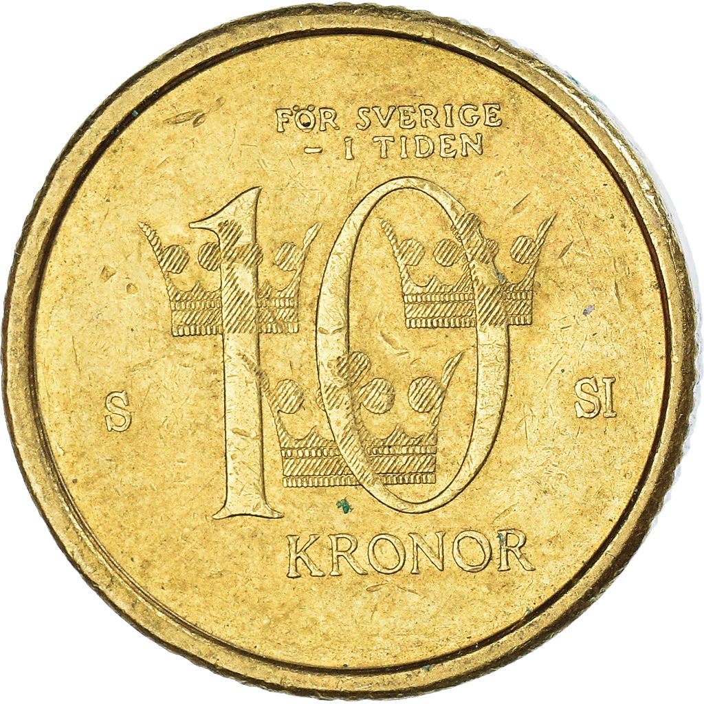 Monnaie, Suède, 10 Kronor, 2008