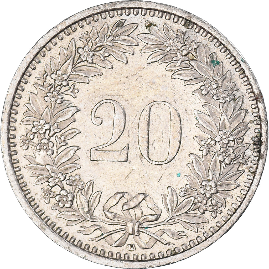 Münze, Schweiz, 20 Rappen, 1992