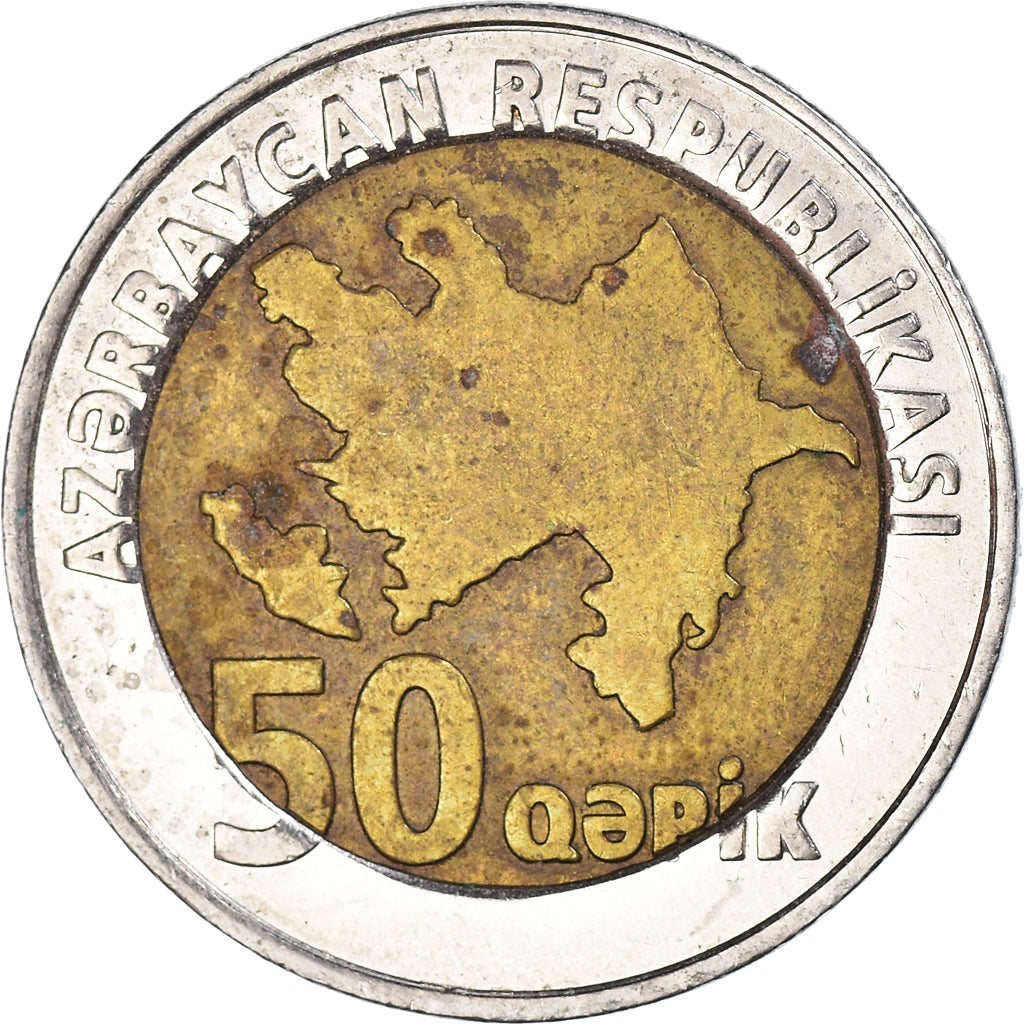 Munten, Azerbeidjan, 50 Qapik, Undated (2006)