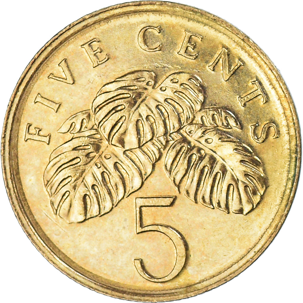 Coin, Singapore, 5 Cents, 2004