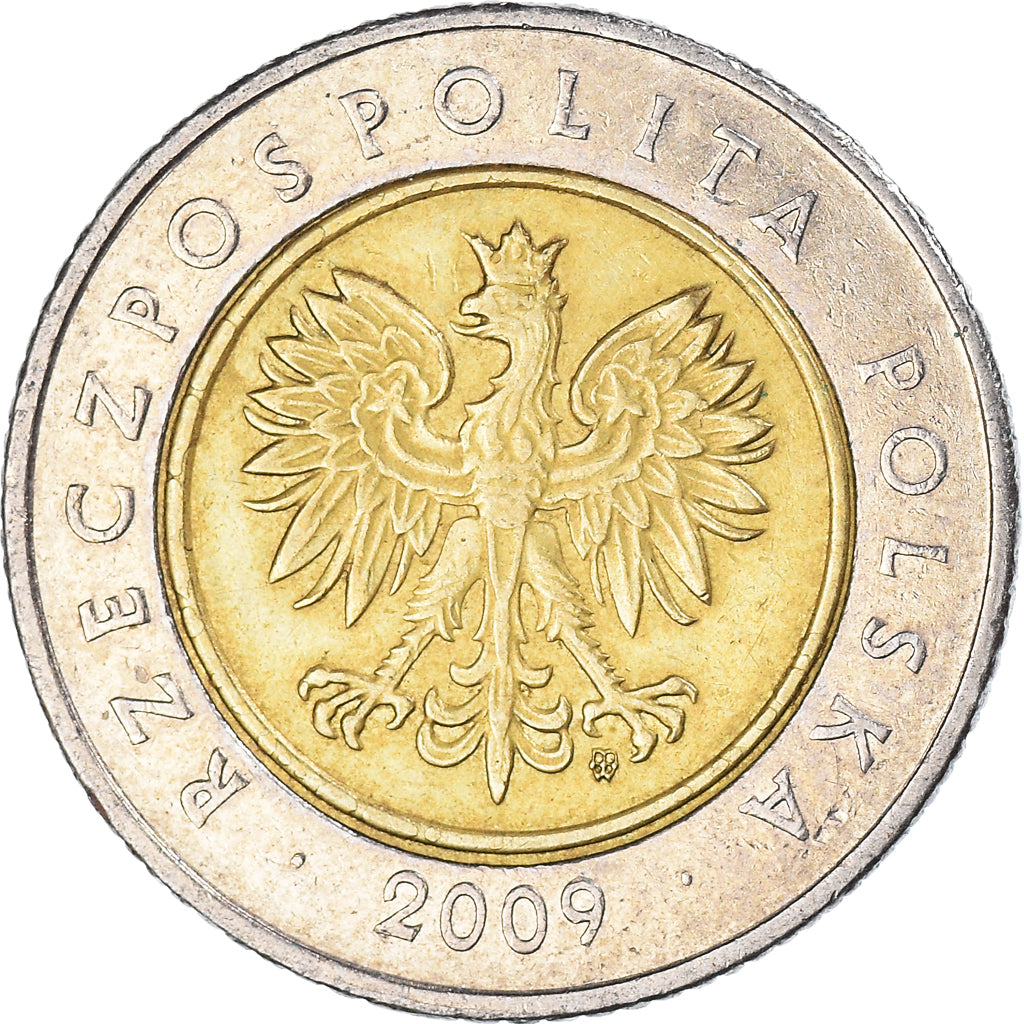Moeda, Polónia, 5 Zlotych, 2009
