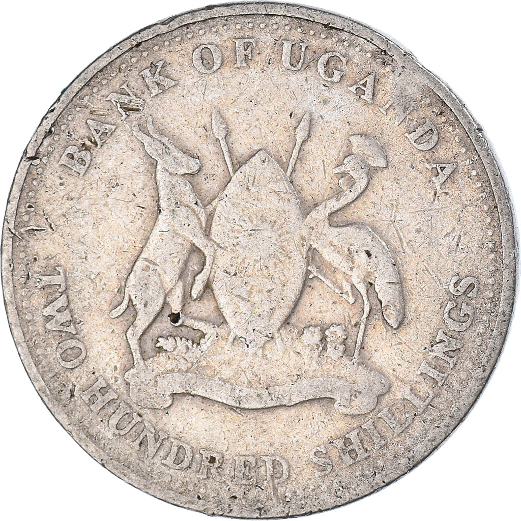Coin, Uganda, 200 Shillings, 1998