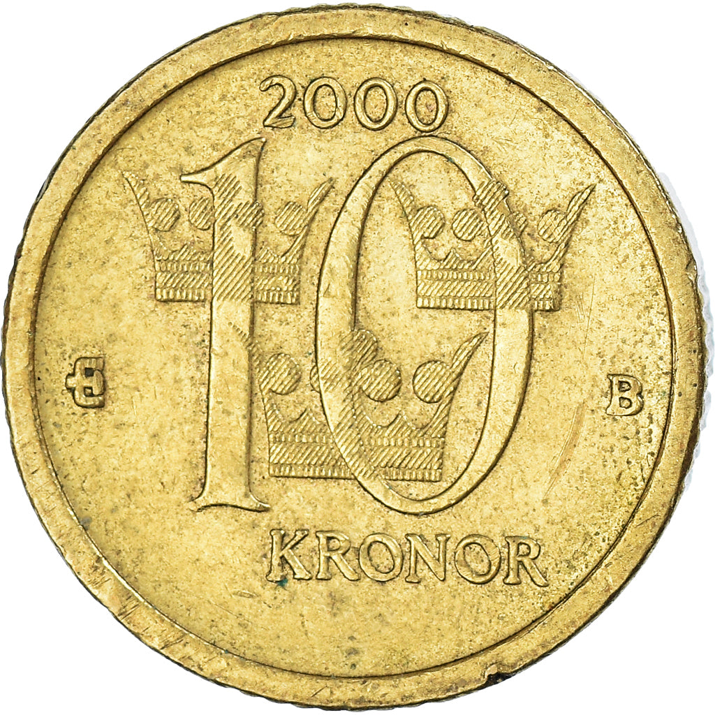 Moneta, Svezia, 10 Kronor, 2000