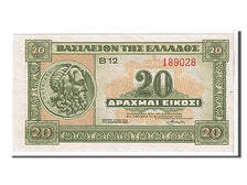 Greece, 20 Drachmai, 1940, KM #315, UNC(65-70), 189028