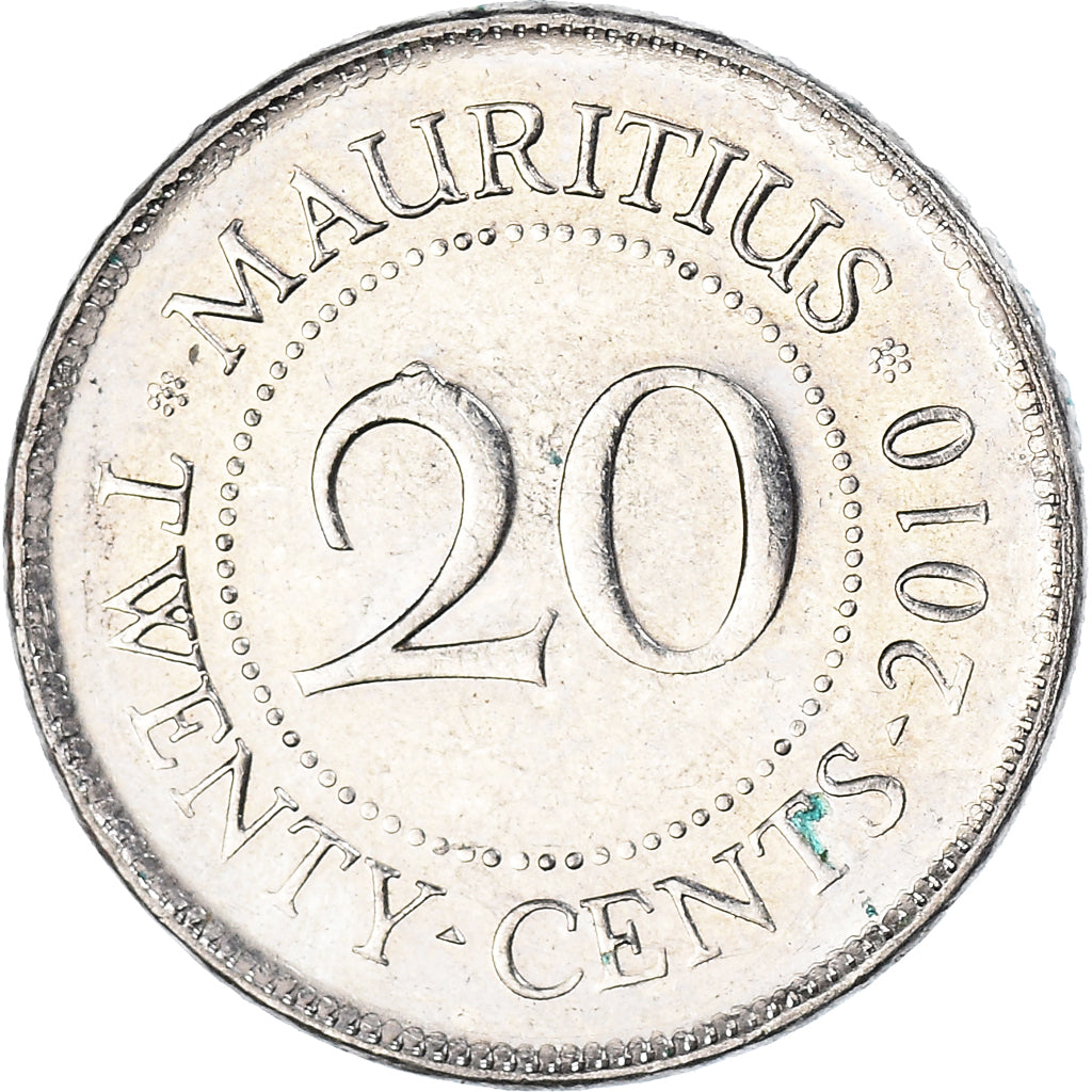 Monnaie, Maurice, 20 Cents, 2010
